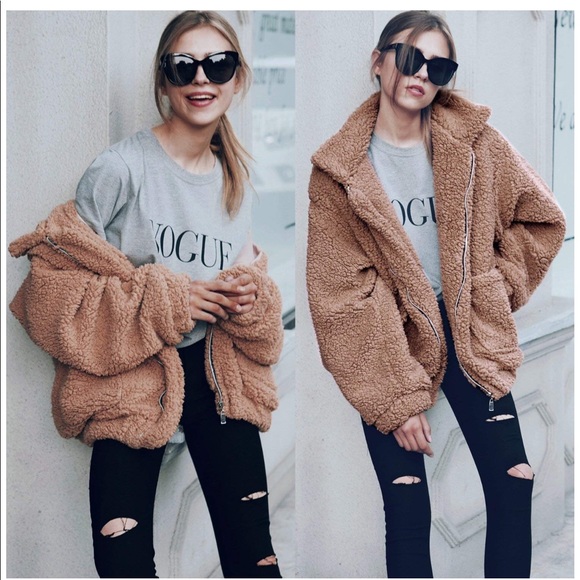 Jackets & Blazers - 🤪 Casual Lapel Fleece Fuzzy Faux Shearling new S